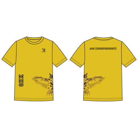 ACS (I) Unisex Crew GHK House (Yellow) T-Shirt (Optional)