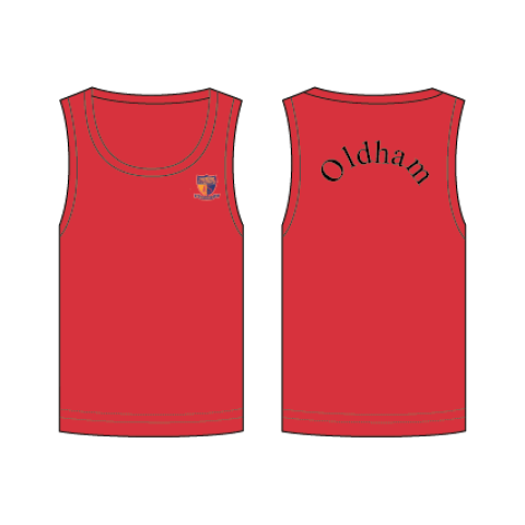ACS Red Oldham House Singlet