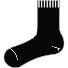 Black Plain Ankle Socks (Optional Item)