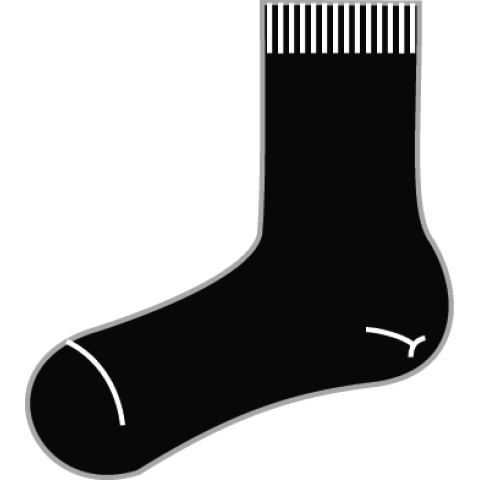 Black Plain Ankle Socks (Optional Item)