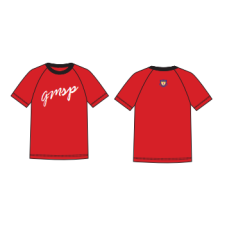 GMS (P) 2019 Red Raglan Printed Crew T-Shirt