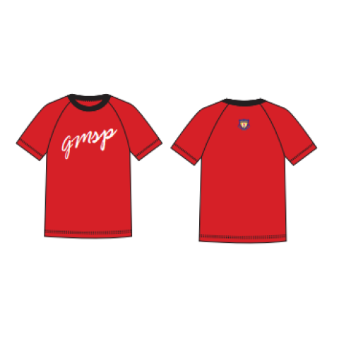 GMS (P) 2019 Red Raglan Printed Crew T-Shirt